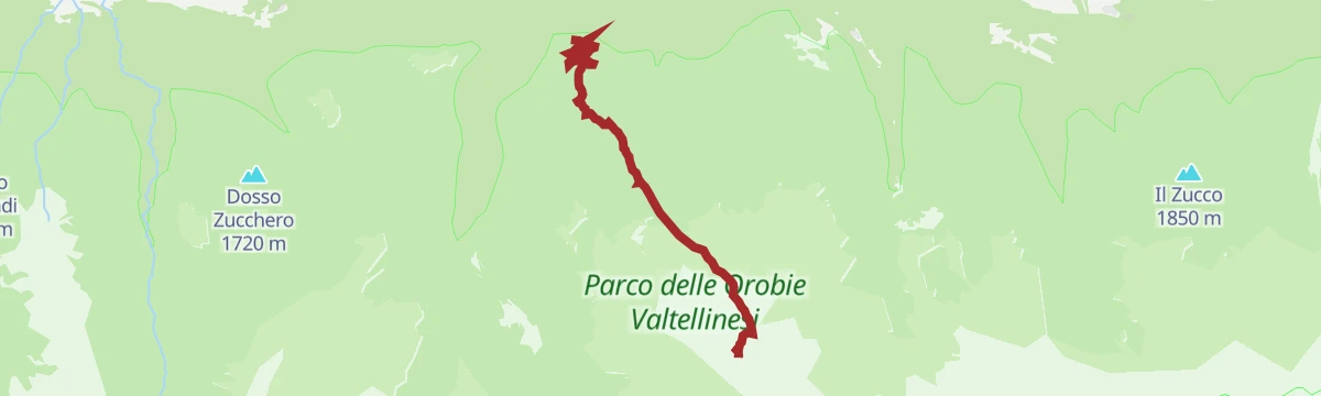 Route map: Il selvaggio Pizzo di Rodes